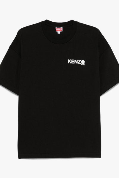 T-shirt Nero Uomo Logo sul Petto