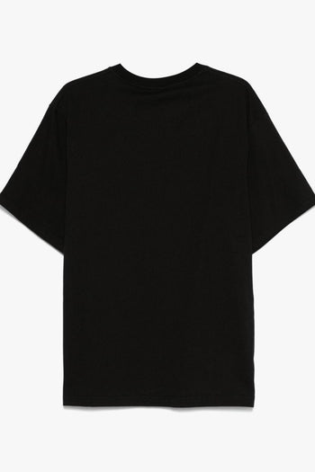 T-shirt Nero Uomo Stampa Logo Fiore - 2