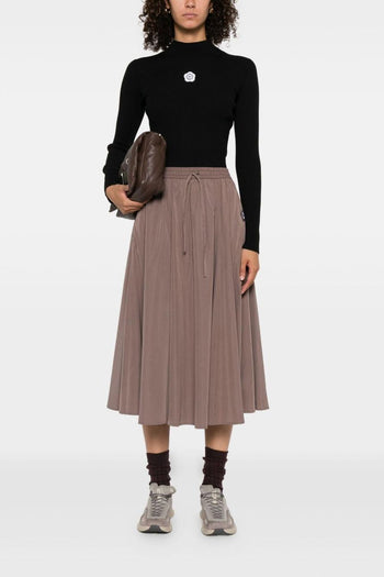 Top Nero Donna Ricamo Fiore Boke - 2