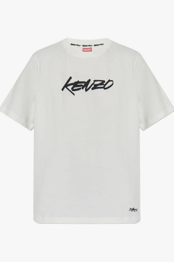 T-shirt Bianco Donna Stampa Logo Anteriore - 5