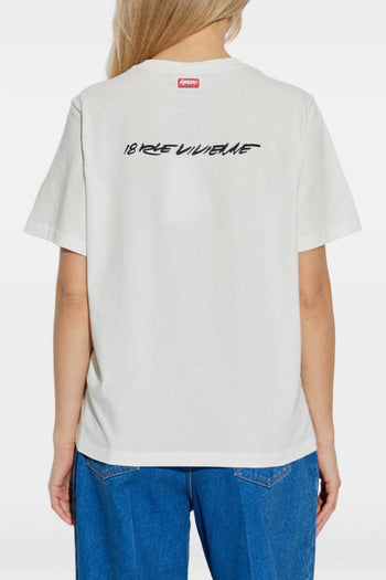 T-shirt Bianco Donna Stampa Logo Anteriore - 3