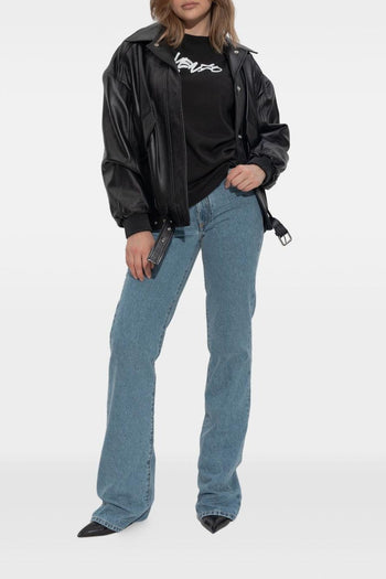 T-shirt Nero Donna Stampa Logo Anteriore - 2