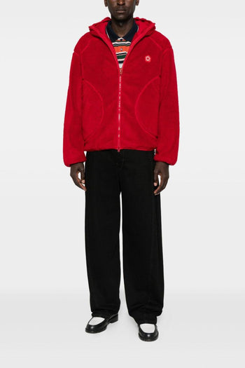 Giubbotto Rosso Uomo Ecopelliccia Fiore Boke - 2