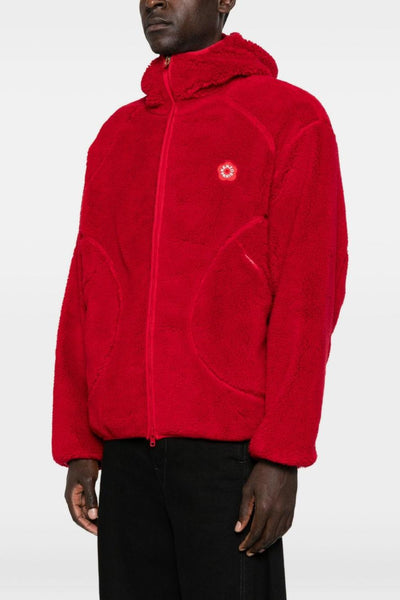 Giubbotto Rosso Uomo Ecopelliccia Fiore Boke