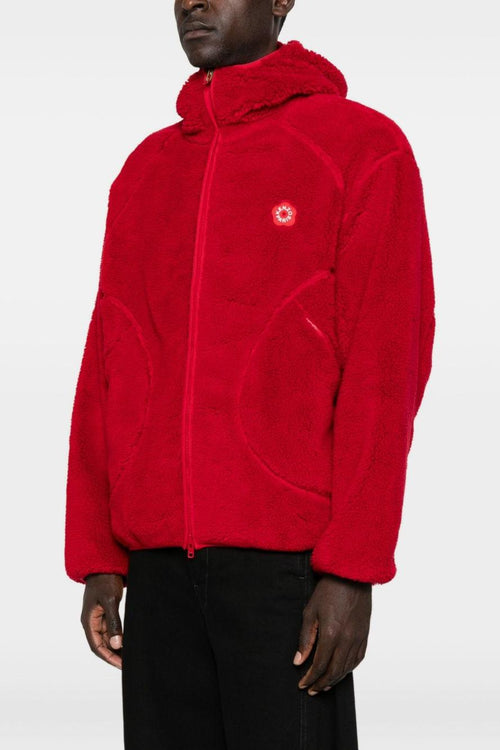 Giubbotto Rosso Uomo Ecopelliccia Fiore Boke