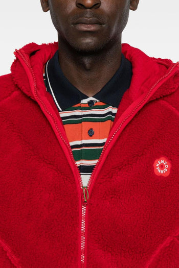 Giubbotto Rosso Uomo Ecopelliccia Fiore Boke - 4