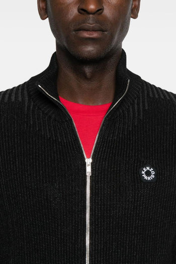 Tiger Crest Uomo Cardigan Nero - 4