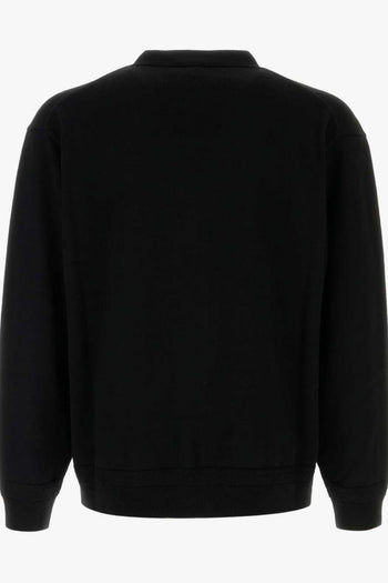 Cardigan Nero Uomo Micro Fiore Boke - 2