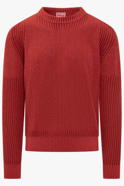 Maglia Rosso Uomo Pannelli a Coste