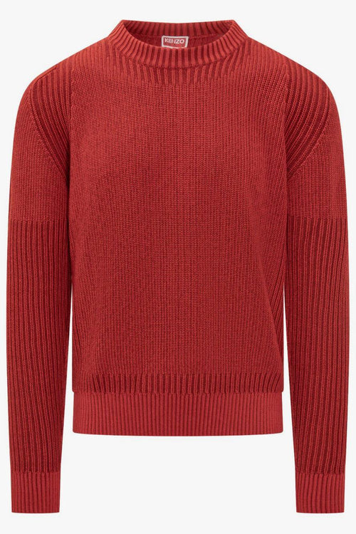 Maglia Rosso Uomo Pannelli a Coste