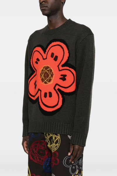 Maglia Verde Uomo Fiore Boke