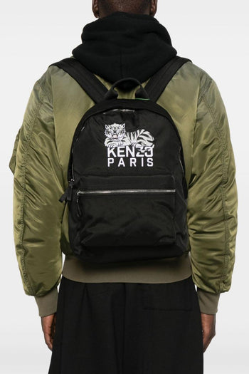 Zaino Nero Uomo Ricamo Tigre - 2