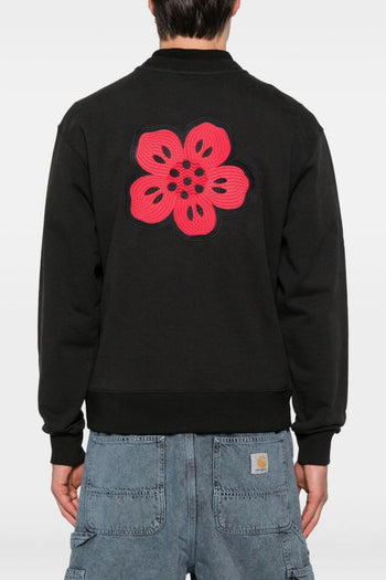 Felpa Nero Uomo Fiore Boke Posteriore - 3