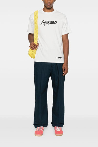 T-shirt Bianco Uomo Stampa Logo Anteriore