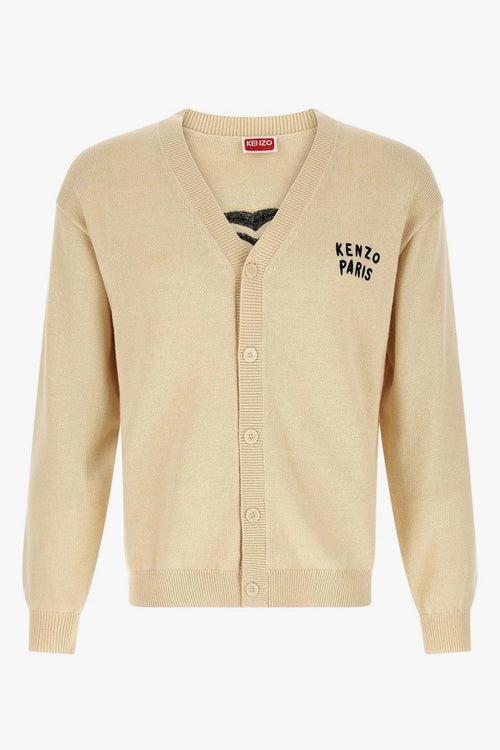Cardigan Cuore Posteriore Uomo Beige