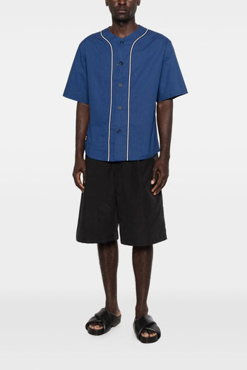 Camicia Stile Baseball Uomo Blu - 2