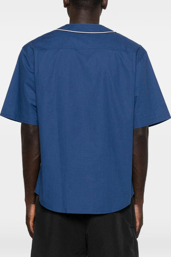 Camicia Stile Baseball Uomo Blu - 3