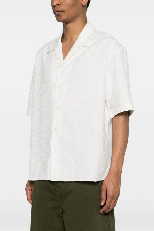 Camicia Colletto Cubano Uomo Bianco