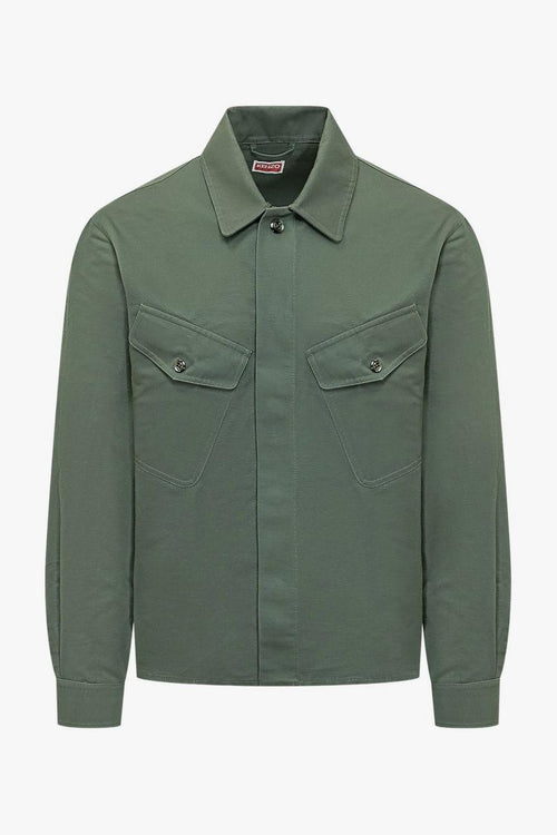 Giacca-Camicia Tasche Uomo Verde