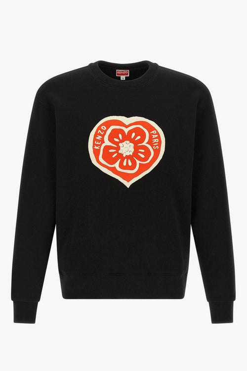 Felpa Cuore Boke Uomo Nero