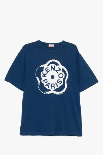 T-Shirt Fiore Boke Uomo Blu - 5