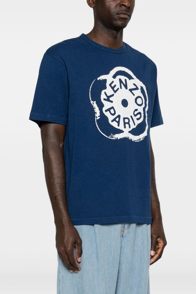 T-Shirt Fiore Boke Uomo Blu