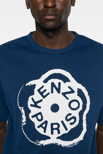 T-Shirt Fiore Boke Uomo Blu - 4