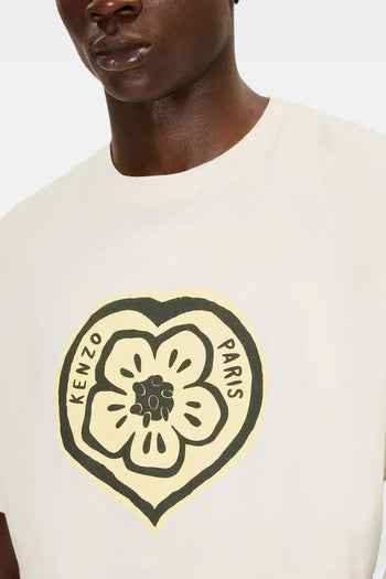 T-Shirt Cuore Boke Uomo Bianco - 3