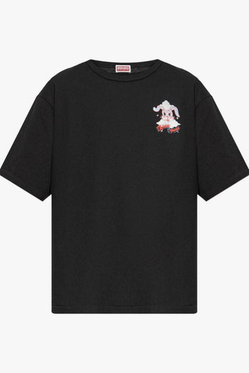 T-Shirt Coniglio Uomo Nero - 5