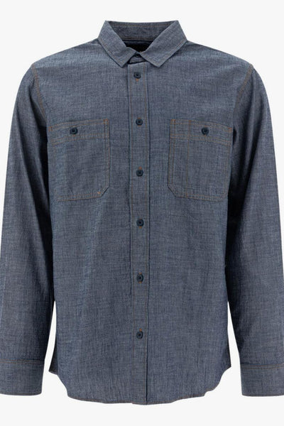 Camicia Tasche Uomo Blu