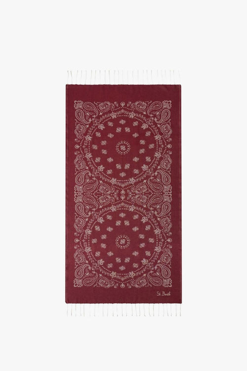Saint Barth Telo Mare Foutas Bandana Unisex Rosso