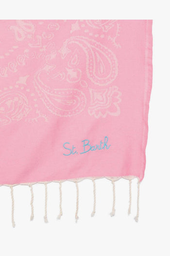 Saint Barth Telo Mare Foutas Bandana Unisex Rosa - 3