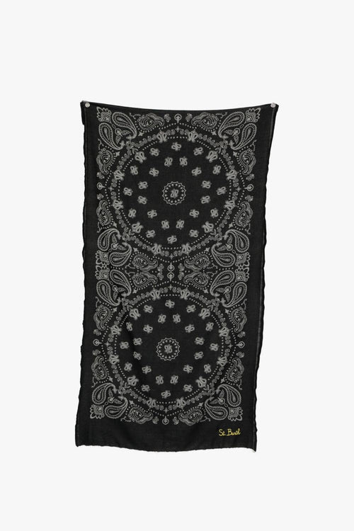 Saint Barth Telo Mare Foutas Bandana Unisex Nero