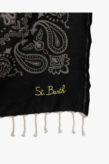 Saint Barth Telo Mare Foutas Bandana Unisex Nero - 2