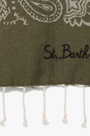 Saint Barth Telo Mare Foutas Bandana Unisex Verde - 3