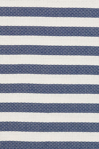 Saint Barth Telo Mare Foutas Righe Unisex Bianco-Blu - 2