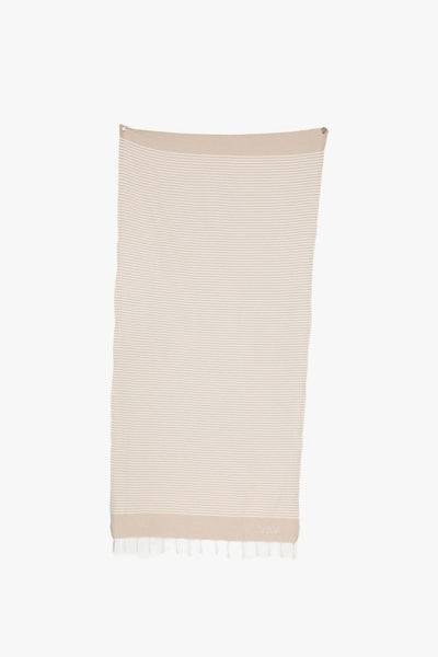 Saint Barth Telo Mare Foutas Righe Unisex Beige