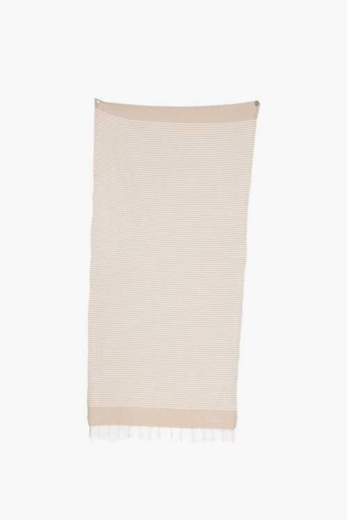 Saint Barth Telo Mare Foutas Righe Unisex Beige