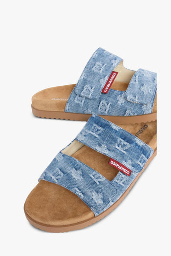 2 Ciabatta Blu Uomo Monogramma - 5