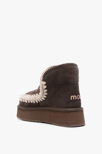 Stivaletti Marrone Donna Mini Eskimo Platform Boot - 2