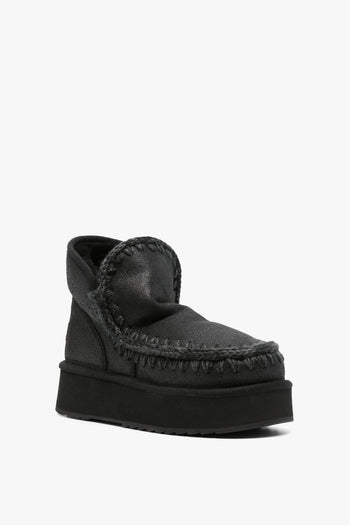 Stivaletti Nero Donna Mini Eskimo Platform Boot Special Leather - 2