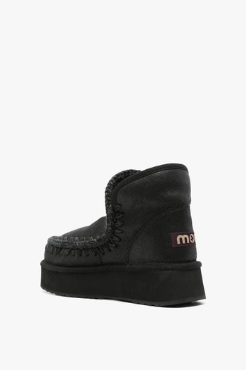 Stivaletti Nero Donna Mini Eskimo Platform Boot Special Leather - 3