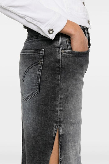 Donna Gonna Nero con Spacco - 4