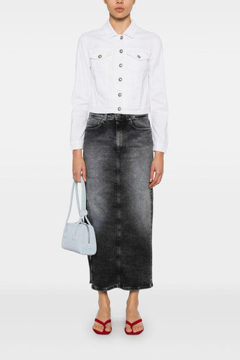 Donna Gonna Nero con Spacco - 2