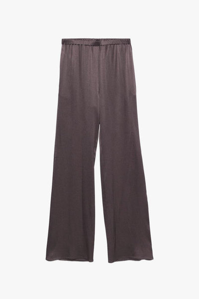 Pantalone Gamba Ampia Donna Marrone