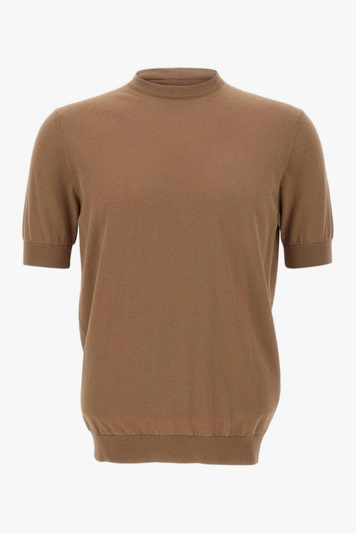 Maglia Maniche Corte Uomo Marrone