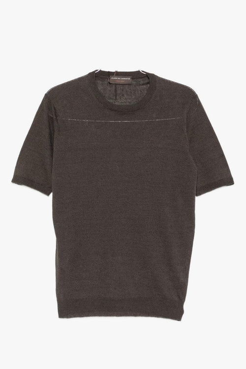 Maglia Maniche Corte Uomo Marrone