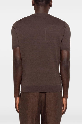 Maglia Maniche Corte Uomo Marrone - 4