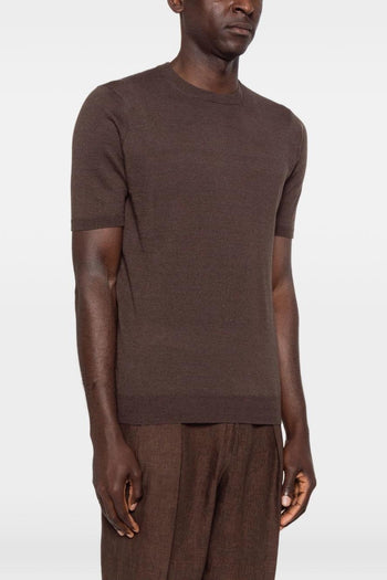 Maglia Maniche Corte Uomo Marrone - 5