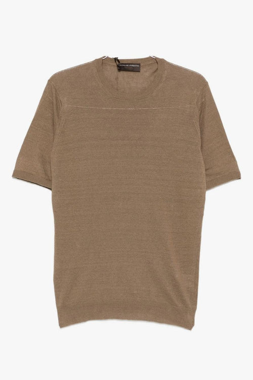Maglia Maniche Corte Uomo Marrone